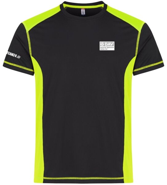 DAV Hof - Outdoorshirt Herren schwarz/neongrün