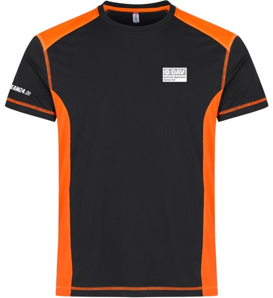 DAV Hof - Outdoorshirt Herren schwarz/orange
