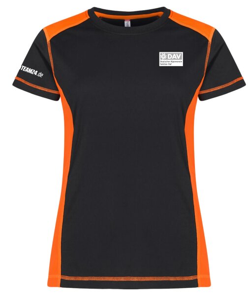DAV Hof - Outdoorshirt Damen schwarz/orange