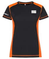 DAV Hof - Outdoorshirt Damen schwarz/orange