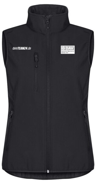DAV Hof - Softshell Weste Damen schwarz