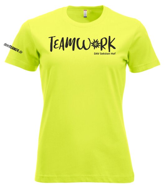 DAV Hof - Vereinsshirt Damen neongrün