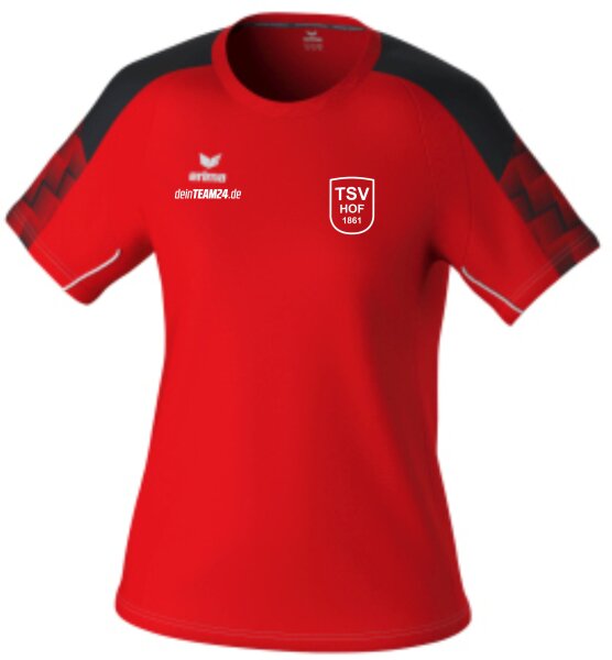 TSV Hof (Rollkunstlauf) - T-Shirt Damen rot/schwarz