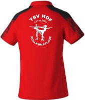 TSV Hof (Rollkunstlauf) - Poloshirt Damen rot/schwarz