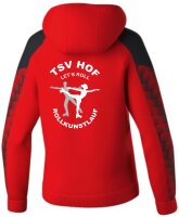 TSV Hof (Rollkunstlauf) - Kapuzensweat Damen rot/schwarz